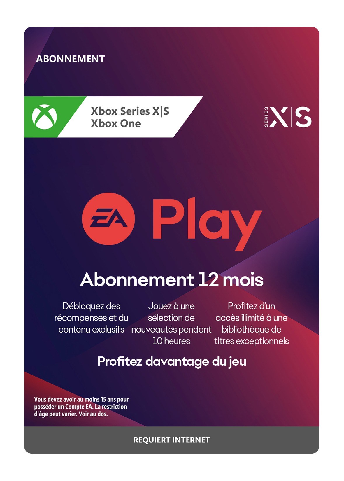 EA Play 12 måneder Xbox EA Play 12 måneder Xbox von Electronic Arts