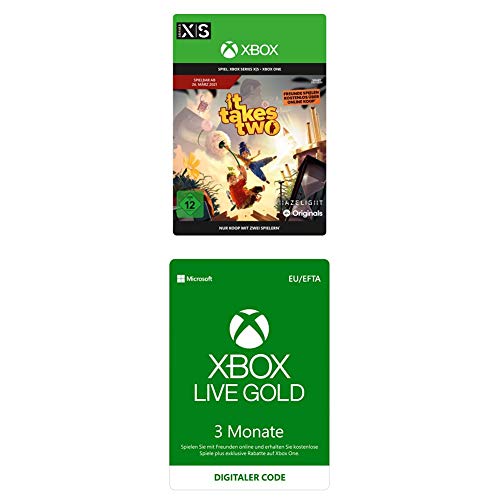 It Takes Two Standard [Xbox - Download Code] + Xbox Live Gold Mitgliedschaft 3 Monate [Xbox Live Download Code] von Electronic Arts