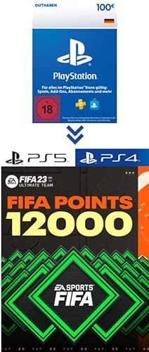 PlayStation Store Guthaben für FIFA 23 Ultimate Team - 12000 FIFA Points - PS4/PS5 Download Code - deutsches Konto von Electronic Arts
