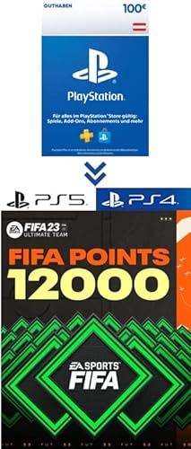PlayStation Store Guthaben für FIFA 23 Ultimate Team - 12000 FIFA Points - PS4/PS5 Download Code - österreichisches Konto von Electronic Arts