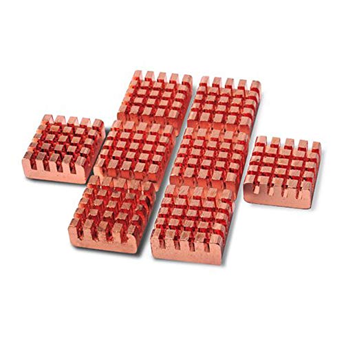 Kosmos® 8 pcs Kupfer VGA RAM Cooling Kühlkörper Kühler + Cosmos Kabelbinder von Electronics More