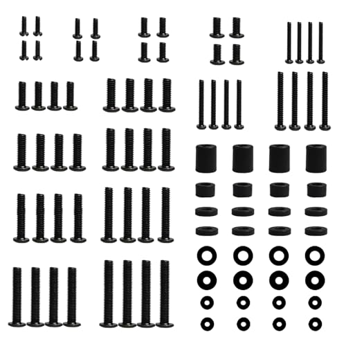 92 VESA Schrauben Set, M4 M5 M6 M8 TV-Schrauben und Abstandshalter für Fernseher bis zu 80 Zoll, Universal TV-Halterungen Schrauben Funktioniert mit jeder TV Wandhalterung und Monitorständer (Schwarz) 92 VESA Schrauben Set, M4 M5 M6 M8 TV-Schrauben und Abstandshalter für Fernseher bis zu 80 Zoll, Universal TV-Halterungen Schrauben Funktioniert mit jeder TV Wandhalterung und Monitorständer (Schwarz) von Eleechen
