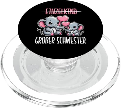 Einzelkind Große Schwester Elefant Älteres Geschwisterkind PopSockets PopGrip für MagSafe Einzelkind Große Schwester Elefant Älteres Geschwisterkind PopSockets PopGrip für MagSafe von Elefant Große Schwester in spe Neue Schwester