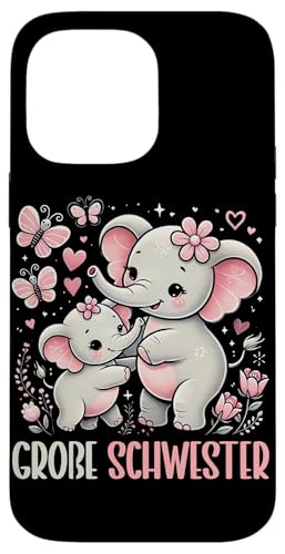 Große Schwester Elefant Älteres Geschwisterkind Mädchen Hülle für iPhone 14 Pro Max Große Schwester Elefant Älteres Geschwisterkind Mädchen Hülle für iPhone 14 Pro Max von Elefant Große Schwester in spe Neue Schwester