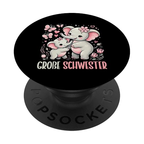 Große Schwester Elefant Älteres Geschwisterkind Mädchen PopSockets Klebender PopGrip Große Schwester Elefant Älteres Geschwisterkind Mädchen PopSockets Klebender PopGrip von Elefant Große Schwester in spe Neue Schwester