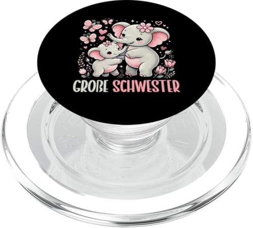 Große Schwester Elefant Älteres Geschwisterkind Mädchen PopSockets PopGrip für MagSafe Große Schwester Elefant Älteres Geschwisterkind Mädchen PopSockets PopGrip für MagSafe von Elefant Große Schwester in spe Neue Schwester