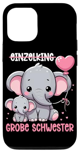 Große Schwester Elefantenliebhaberin Älteres Geschwisterkind Hülle für iPhone 12/12 Pro Große Schwester Elefantenliebhaberin Älteres Geschwisterkind Hülle für iPhone 12/12 Pro von Elefant Große Schwester in spe Neue Schwester