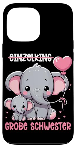 Große Schwester Elefantenliebhaberin Älteres Geschwisterkind Hülle für iPhone 13 Pro Max von Elefant Große Schwester in spe Neue Schwester