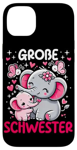 Große Schwester Elefantenliebhaberin Älteres Geschwisterkind Hülle für iPhone 14 Plus Große Schwester Elefantenliebhaberin Älteres Geschwisterkind Hülle für iPhone 14 Plus von Elefant Große Schwester in spe Neue Schwester