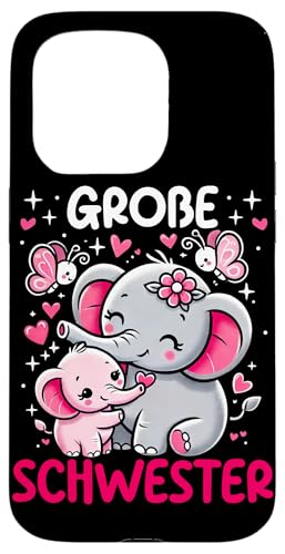 Große Schwester Elefantenliebhaberin Älteres Geschwisterkind Hülle für iPhone 15 Pro Große Schwester Elefantenliebhaberin Älteres Geschwisterkind Hülle für iPhone 15 Pro von Elefant Große Schwester in spe Neue Schwester
