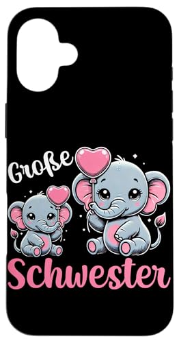 Große Schwester Elefantenliebhaberin Älteres Geschwisterkind Hülle für iPhone 16 Plus Große Schwester Elefantenliebhaberin Älteres Geschwisterkind Hülle für iPhone 16 Plus von Elefant Große Schwester in spe Neue Schwester