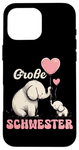 Große Schwester Elefantenliebhaberin Älteres Geschwisterkind Hülle für iPhone 16 Pro Max Große Schwester Elefantenliebhaberin Älteres Geschwisterkind Hülle für iPhone 16 Pro Max von Elefant Große Schwester in spe Neue Schwester
