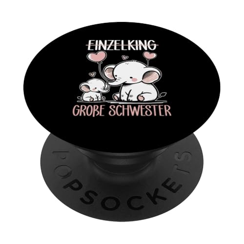 Große Schwester Elefantenliebhaberin Älteres Geschwisterkind PopSockets Klebender PopGrip Große Schwester Elefantenliebhaberin Älteres Geschwisterkind PopSockets Klebender PopGrip von Elefant Große Schwester in spe Neue Schwester