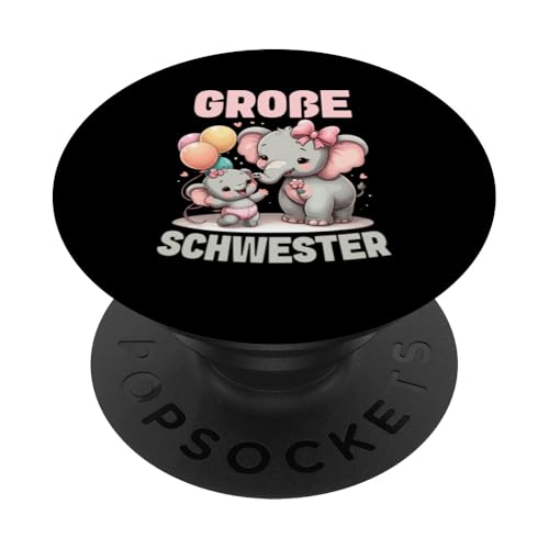 Große Schwester Elefantenliebhaberin Älteres Geschwisterkind PopSockets Klebender PopGrip Große Schwester Elefantenliebhaberin Älteres Geschwisterkind PopSockets Klebender PopGrip von Elefant Große Schwester in spe Neue Schwester