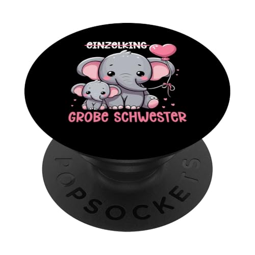 Große Schwester Elefantenliebhaberin Älteres Geschwisterkind PopSockets Klebender PopGrip Große Schwester Elefantenliebhaberin Älteres Geschwisterkind PopSockets Klebender PopGrip von Elefant Große Schwester in spe Neue Schwester