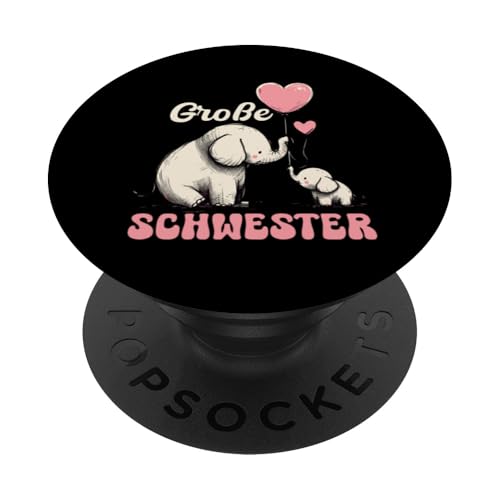 Große Schwester Elefantenliebhaberin Älteres Geschwisterkind PopSockets Klebender PopGrip Große Schwester Elefantenliebhaberin Älteres Geschwisterkind PopSockets Klebender PopGrip von Elefant Große Schwester in spe Neue Schwester