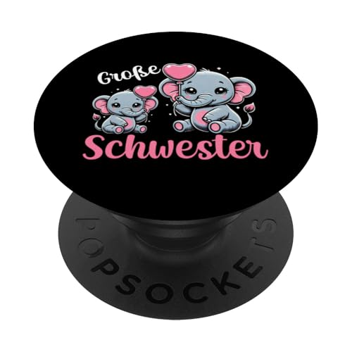 Große Schwester Elefantenliebhaberin Älteres Geschwisterkind PopSockets Klebender PopGrip Große Schwester Elefantenliebhaberin Älteres Geschwisterkind PopSockets Klebender PopGrip von Elefant Große Schwester in spe Neue Schwester