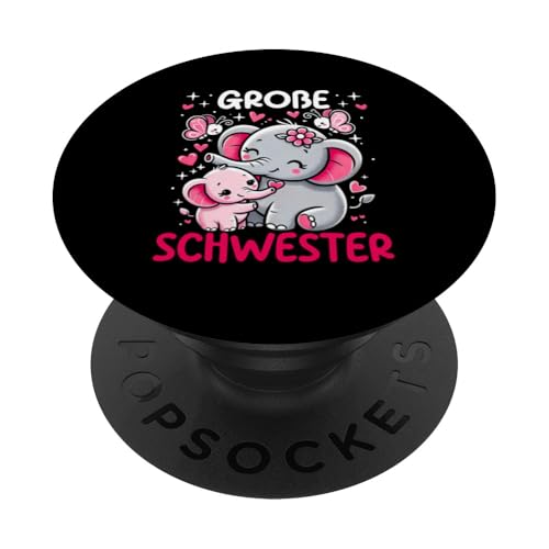 Große Schwester Elefantenliebhaberin Älteres Geschwisterkind PopSockets Klebender PopGrip Große Schwester Elefantenliebhaberin Älteres Geschwisterkind PopSockets Klebender PopGrip von Elefant Große Schwester in spe Neue Schwester