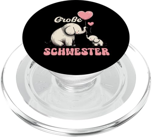 Große Schwester Elefantenliebhaberin Älteres Geschwisterkind PopSockets PopGrip für MagSafe Große Schwester Elefantenliebhaberin Älteres Geschwisterkind PopSockets PopGrip für MagSafe von Elefant Große Schwester in spe Neue Schwester