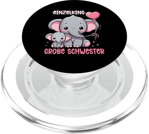 Große Schwester Elefantenliebhaberin Älteres Geschwisterkind PopSockets PopGrip für MagSafe Große Schwester Elefantenliebhaberin Älteres Geschwisterkind PopSockets PopGrip für MagSafe von Elefant Große Schwester in spe Neue Schwester
