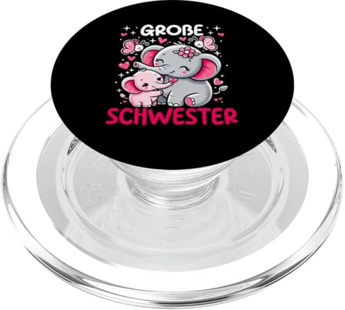 Große Schwester Elefantenliebhaberin Älteres Geschwisterkind PopSockets PopGrip für MagSafe Große Schwester Elefantenliebhaberin Älteres Geschwisterkind PopSockets PopGrip für MagSafe von Elefant Große Schwester in spe Neue Schwester