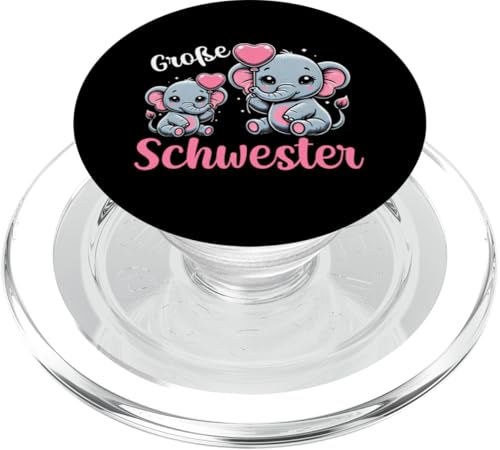 Große Schwester Elefantenliebhaberin Älteres Geschwisterkind PopSockets PopGrip für MagSafe Große Schwester Elefantenliebhaberin Älteres Geschwisterkind PopSockets PopGrip für MagSafe von Elefant Große Schwester in spe Neue Schwester