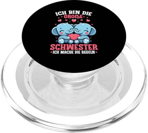 Ich Bin Die Große Schwester Ich Mache Die Regeln Elefanten PopSockets PopGrip für MagSafe Ich Bin Die Große Schwester Ich Mache Die Regeln Elefanten PopSockets PopGrip für MagSafe von Elefant Große Schwester in spe Neue Schwester