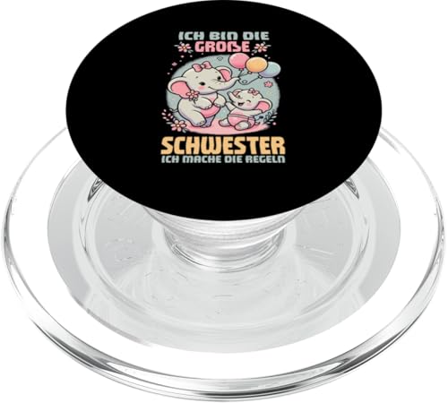Ich Bin Die Große Schwester Ich Mache Die Regeln Elefanten PopSockets PopGrip für MagSafe Ich Bin Die Große Schwester Ich Mache Die Regeln Elefanten PopSockets PopGrip für MagSafe von Elefant Große Schwester in spe Neue Schwester
