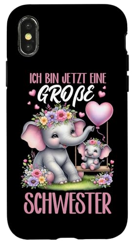 Ich Bin Jetzt Eine Große Schwester Elefanten Neue Schwester Hülle für iPhone X/XS Ich Bin Jetzt Eine Große Schwester Elefanten Neue Schwester Hülle für iPhone X/XS von Elefant Große Schwester in spe Neue Schwester