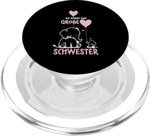 Ich Werde Eine Große Schwester Älteres Geschwisterkind PopSockets PopGrip für MagSafe Ich Werde Eine Große Schwester Älteres Geschwisterkind PopSockets PopGrip für MagSafe von Elefant Große Schwester in spe Neue Schwester