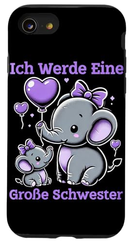 Ich Werde Eine Große Schwester Elefant Geschwisterkind Hülle für iPhone SE (2020) / 7 / 8 von Elefant Große Schwester in spe Neue Schwester