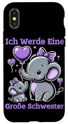 Ich Werde Eine Große Schwester Elefant Geschwisterkind Hülle für iPhone X/XS Ich Werde Eine Große Schwester Elefant Geschwisterkind Hülle für iPhone X/XS von Elefant Große Schwester in spe Neue Schwester