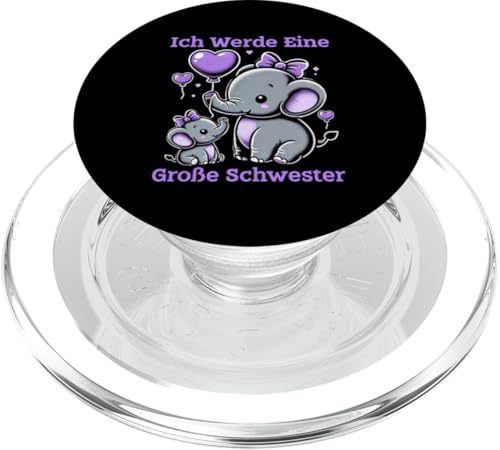 Ich Werde Eine Große Schwester Elefant Geschwisterkind PopSockets PopGrip für MagSafe Ich Werde Eine Große Schwester Elefant Geschwisterkind PopSockets PopGrip für MagSafe von Elefant Große Schwester in spe Neue Schwester