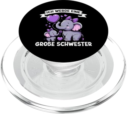 Ich Werde Große Schwester Elefant Älteres Geschwisterkind PopSockets PopGrip für MagSafe Ich Werde Große Schwester Elefant Älteres Geschwisterkind PopSockets PopGrip für MagSafe von Elefant Große Schwester in spe Neue Schwester