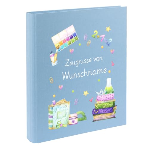 Personalisierte Zeugnismappe Ordner A4 für Zeugnisse – mit Wunschname & Schul-Motiv – Geschenk zur Einschulung, Schulabschluss oder erstem Zeugnis Personalisierte Zeugnismappe Ordner A4 für Zeugnisse – mit Wunschname & Schul-Motiv – Geschenk zur Einschulung, Schulabschluss oder erstem Zeugnis von Elefantasie
