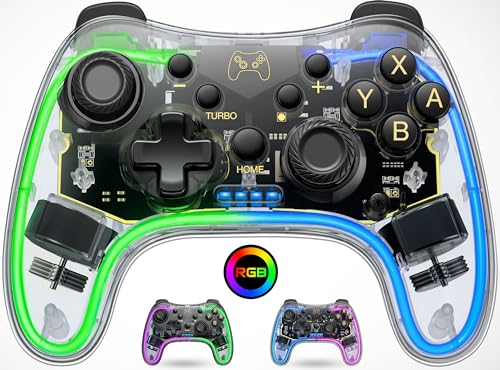 Elegamefy Controller für Nintendo Switch, Ersatz für Switch Controller Original mit Licht, Wireless Switch Pro Controller Kompatibel PC/Android/iOS/Switch/Lite/OLED Elegamefy Controller für Nintendo Switch, Ersatz für Switch Controller Original mit Licht, Wireless Switch Pro Controller Kompatibel PC/Android/iOS/Switch/Lite/OLED von Elegamefy