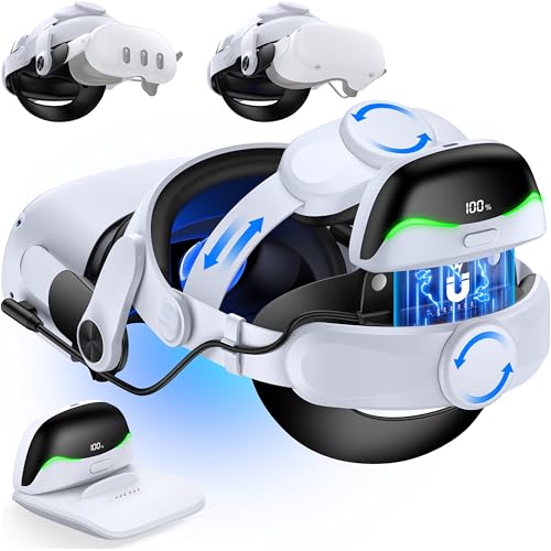 Elegamefy Elite Strap mit Magnetischem Akku und Ladestation, Verstellbares Headstrap für Meta Quest 3/2, Verlängert die Spielzeit, Schnellladefunktion VR Kopfband Elegamefy Elite Strap mit Magnetischem Akku und Ladestation, Verstellbares Headstrap für Meta Quest 3/2, Verlängert die Spielzeit, Schnellladefunktion VR Kopfband von Elegamefy