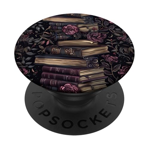 Blumenbücher Dark Romance Literature Lover Gothic Rose PopSockets Klebender PopGrip Blumenbücher Dark Romance Literature Lover Gothic Rose PopSockets Klebender PopGrip von Elegant Victorian Botanical Dark Academia Designs