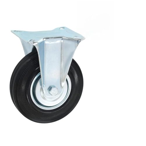Bockrollen 4 Stk. 125 mm - Gummiräder mit Zinkbeschichtung für Gartenpflege - Robust & Langlebig - Ideal für Rasenmäher & Gartenwagen von Eleganz