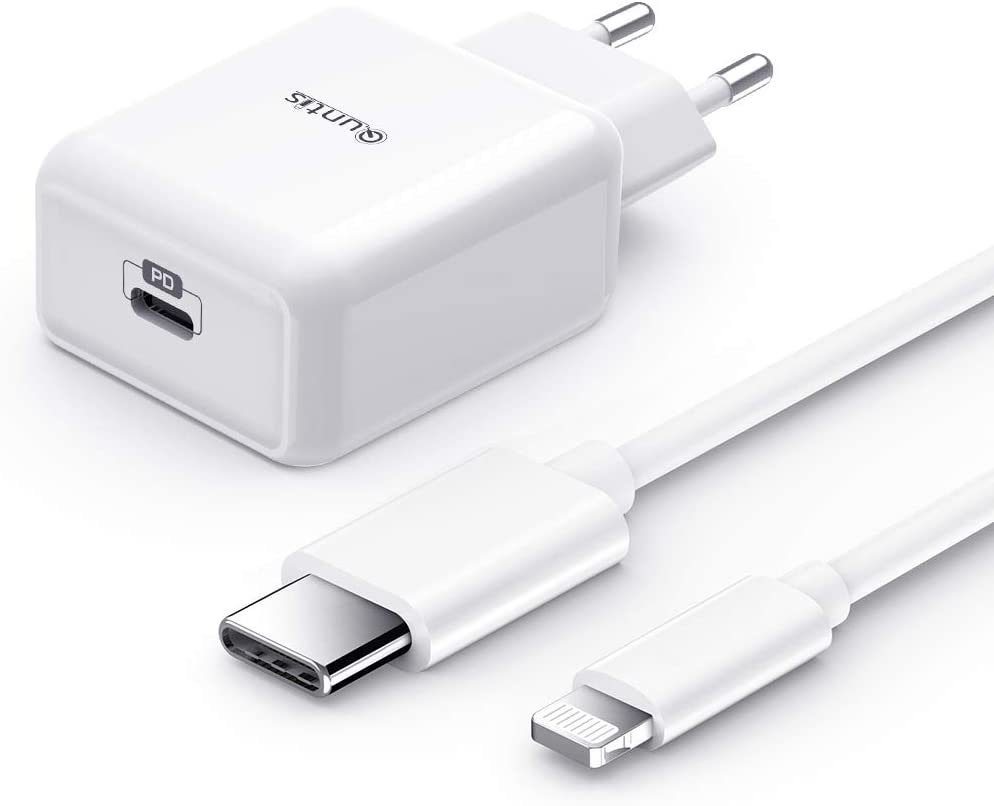 Elegear 20W iPhone Schnellladegerät mit 2m C auf Lightningkabel Ladekabel USB-Ladegerät (Schnellladegerät + Kabel Set) von Elegear