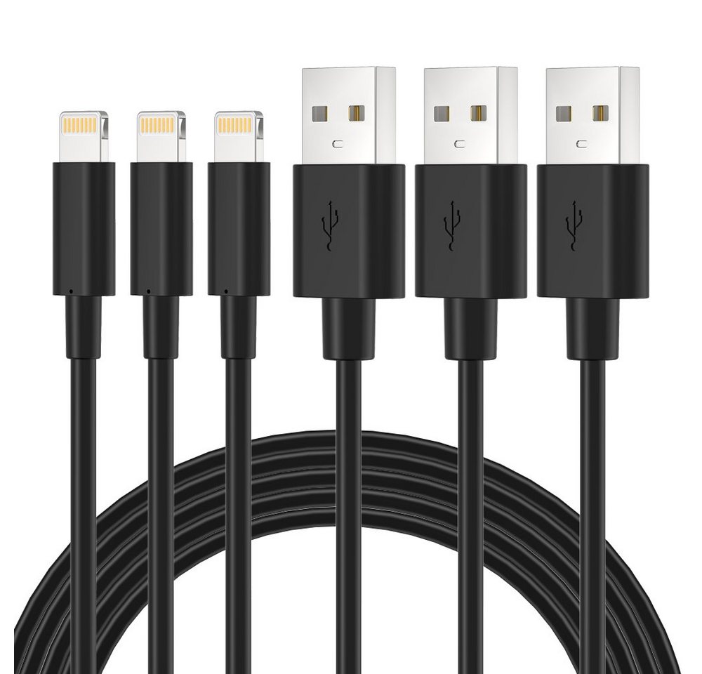 Elegear Schnellladung iphone Lightningkabel, 3PACK Lightning auf USB-A Kabel, iphone ladekabel (100 cm) von Elegear