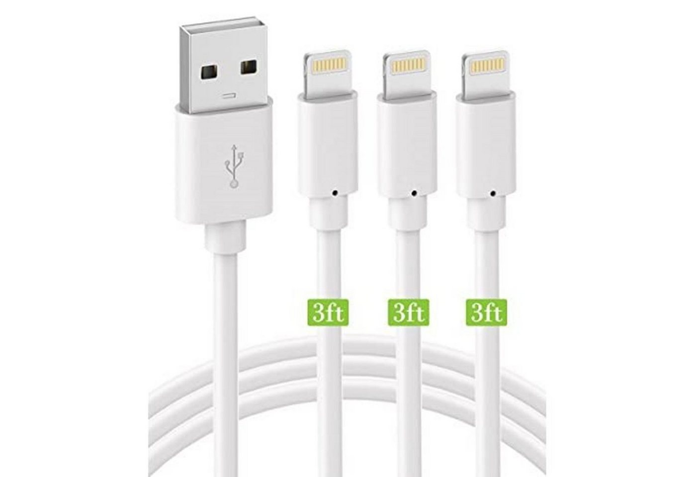 Elegear USB A auf Lightningkabel, (200 cm), 3Pack von Elegear