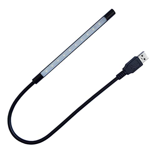 dzydzr Tragbare Lampe USB LED 5 V 1 W 10 LED Touch Dimmer Lampe Flexibler Hals 360 Grad drehbar Book Leselampen/Schreibtisch Lampe/Tastatur/PC Light/Camping Light von Eleidgs