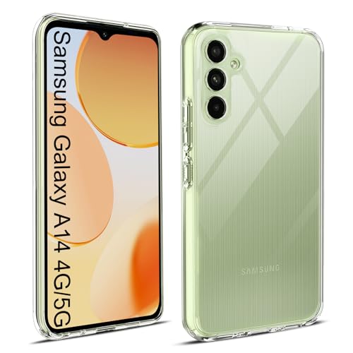 Elekpia Crystal Clear Hülle Kompatibel mit Samsung Galaxy A14 5G/4G, Anti-Fingerabdruck Anti-Vergilbungs Handyhülle, Kratzfest Stoßfest Durchsichtig Schutzhülle, TPU Case, Dünn Cover (Transparent) Elekpia Crystal Clear Hülle Kompatibel mit Samsung Galaxy A14 5G/4G, Anti-Fingerabdruck Anti-Vergilbungs Handyhülle, Kratzfest Stoßfest Durchsichtig Schutzhülle, TPU Case, Dünn Cover (Transparent) von Elekpia