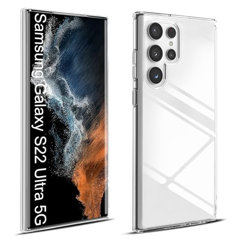 Elekpia Crystal Clear Hülle Kompatibel mit Samsung Galaxy S22 Ultra 5G, Anti-Fingerabdruck Anti-Vergilbungs Handyhülle, Kratzfest Stoßfest Durchsichtig Schutzhülle, TPU Case, Dünn Cover (Transparent) Elekpia Crystal Clear Hülle Kompatibel mit Samsung Galaxy S22 Ultra 5G, Anti-Fingerabdruck Anti-Vergilbungs Handyhülle, Kratzfest Stoßfest Durchsichtig Schutzhülle, TPU Case, Dünn Cover (Transparent) von Elekpia