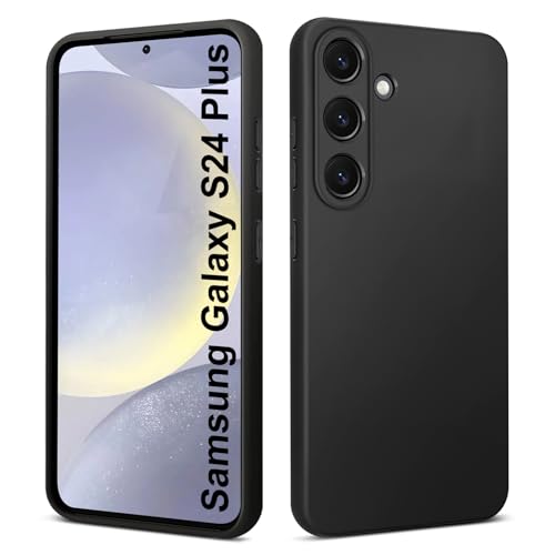 Elekpia Ultradünne Hülle für Samsung Galaxy S24 Plus 5G, Matt Schwarz weiche Silikon Handyhülle mit hautschmeichelnder Griffigkeit | Stoßfeste Anti-Fingerprint Schutzhülle Case Elekpia Ultradünne Hülle für Samsung Galaxy S24 Plus 5G, Matt Schwarz weiche Silikon Handyhülle mit hautschmeichelnder Griffigkeit | Stoßfeste Anti-Fingerprint Schutzhülle Case von Elekpia