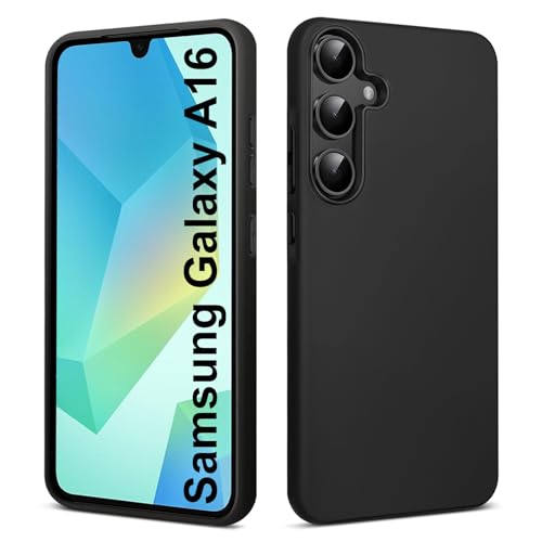 Elekpia Ultradünne Hülle für Samsung Galaxy A16 5G, Matt Schwarz weiche Silikon Handyhülle mit hautschmeichelnder Griffigkeit | Stoßfeste Anti-Fingerprint Schutzhülle Case Elekpia Ultradünne Hülle für Samsung Galaxy A16 5G, Matt Schwarz weiche Silikon Handyhülle mit hautschmeichelnder Griffigkeit | Stoßfeste Anti-Fingerprint Schutzhülle Case von Elekpia