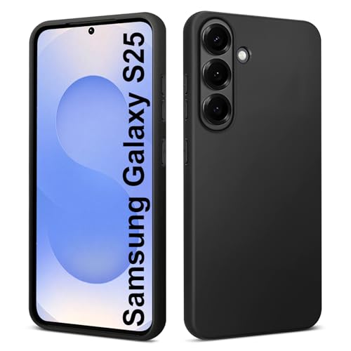 Elekpia Ultradünne Hülle für Samsung Galaxy S25 5G, Matt Schwarz weiche Silikon Handyhülle mit hautschmeichelnder Griffigkeit | Stoßfeste Anti-Fingerprint Schutzhülle Case Elekpia Ultradünne Hülle für Samsung Galaxy S25 5G, Matt Schwarz weiche Silikon Handyhülle mit hautschmeichelnder Griffigkeit | Stoßfeste Anti-Fingerprint Schutzhülle Case von Elekpia
