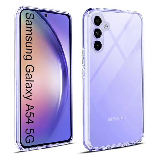 Elekpia Crystal Clear Hülle Kompatibel mit Samsung Galaxy A54 5G, Anti-Fingerabdruck Anti-Vergilbungs Handyhülle, Kratzfest Stoßfest Durchsichtig Schutzhülle, TPU Case, Dünn Cover (Transparent) Elekpia Crystal Clear Hülle Kompatibel mit Samsung Galaxy A54 5G, Anti-Fingerabdruck Anti-Vergilbungs Handyhülle, Kratzfest Stoßfest Durchsichtig Schutzhülle, TPU Case, Dünn Cover (Transparent) von Elekpia