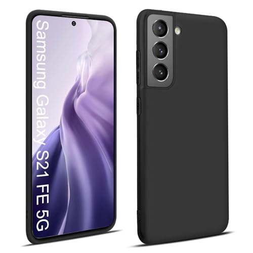 Elekpia Ultra Dünn Hülle Kompatibel mit Samsung Galaxy S21 FE 5G, Kratzfest Stoßfest rutschfest Handyhülle, Anti-Fingerabdruck Fallschutz Schutzhülle, TPU Silikon Case, Kantenschutz Cover (Schwarz) Elekpia Ultra Dünn Hülle Kompatibel mit Samsung Galaxy S21 FE 5G, Kratzfest Stoßfest rutschfest Handyhülle, Anti-Fingerabdruck Fallschutz Schutzhülle, TPU Silikon Case, Kantenschutz Cover (Schwarz) von Elekpia